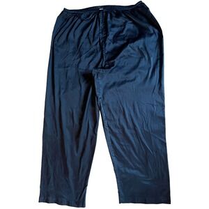Lounge Pant L Navy‎ Polyester Elastic Waist Pinstripe Sleep Pajama